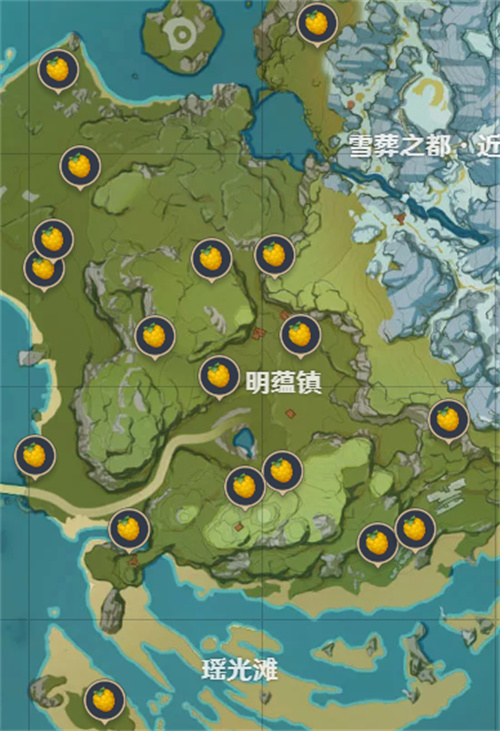 原神树莓分布图一览 哪个地方最多
