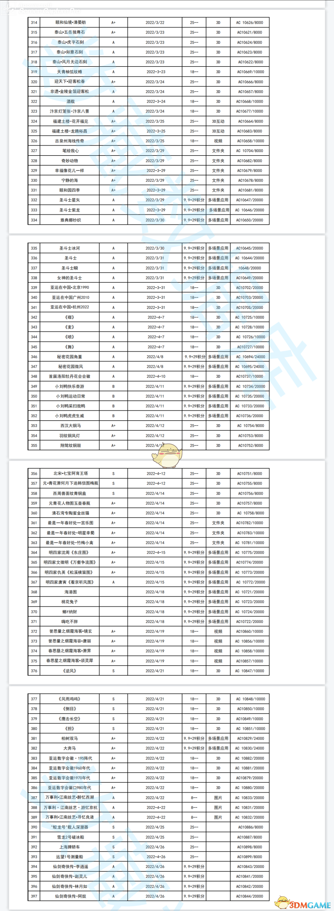 《鲸探》数字藏品价格表