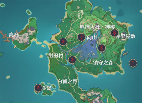 原神稻妻大世界机关限时挑战位置汇总 位置地图一览