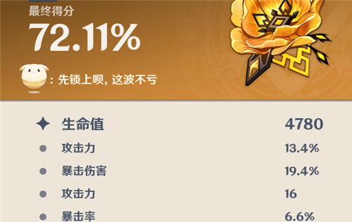 原神圣遗物多少分及格 双暴评分多少算合格