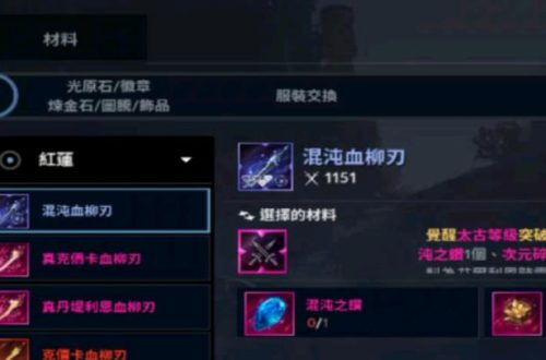 黑色沙漠手游混沌装备获得方法
