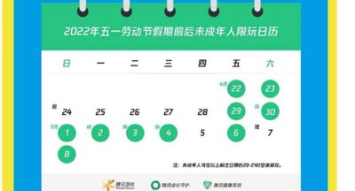 王者荣耀五一防沉迷时间具体介绍