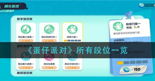 《蛋仔派对》所有段位一览