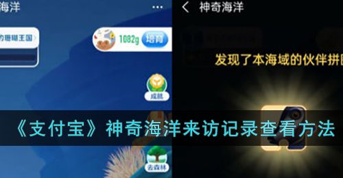 《支付宝》神奇海洋来访记录查看方法