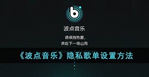 《波点音乐》隐私歌单设置方法