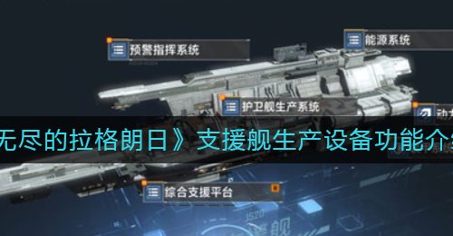 《无尽的拉格朗日》支援舰生产设备功能介绍